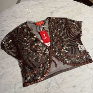 Very cropped butterfly top from vintage store in Paris. With tags.